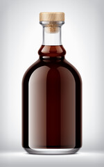 Glass Bottle on background. 