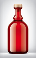 Color Glass Bottle on background. 