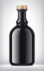 Non-transparent Bottle on background. 