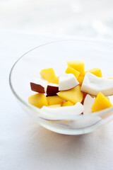.Healthy snack - mango and coconut