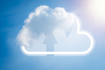The crown computer symbol is piled behind the clouds.