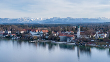 Seeshaupt at lake starnberg in Bavaria, Germany