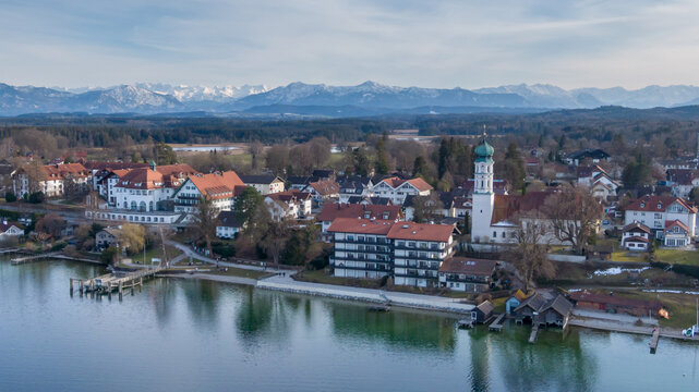 Seeshaupt at lake starnberg in Bavaria, Germany