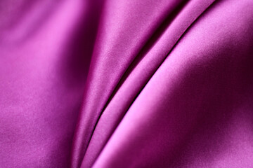 Fototapeta premium Pink silk background. Close up. Whole background.