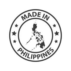Fototapeta na wymiar Made in Philippines icon. Stamp made in with country map
