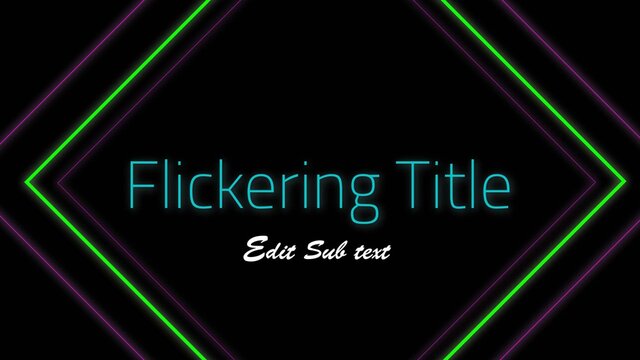 Flickering Title