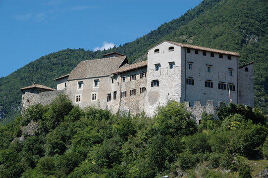 Stenico Castle near Ponte Arche ; Italy; Dolomites
