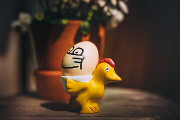 Funny handdrawing egg