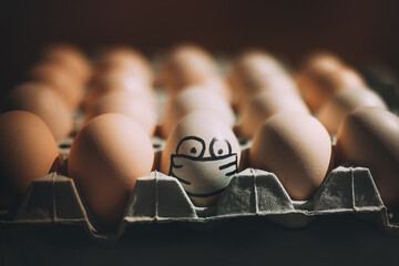 Funny handdrawing egg