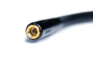 Electric stove lighter macro on white background isolation