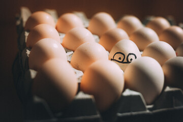 Funny handdrawing egg