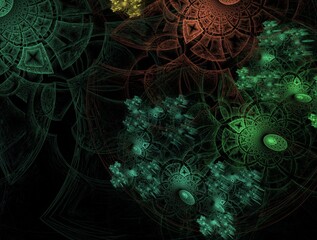 Imaginatory fractal background generated Image