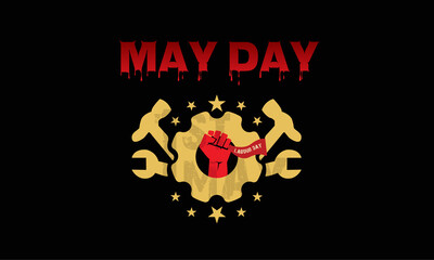 Mayday vector illustration. International labor day. May 1st.