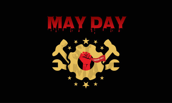 Mayday vector illustration. International labor day. May 1st.