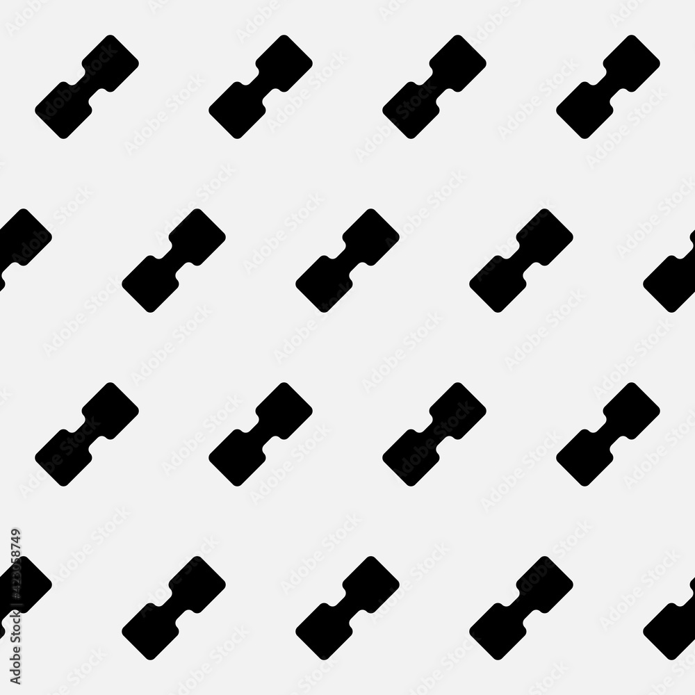 Aufkleber Dumbbells Pattern. Vector Dumbbells Silhouette Pattern.