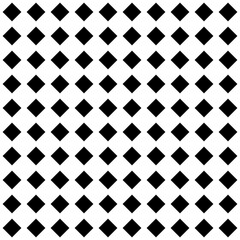 Black Rhombuses And White Board Pattern. Checkered Black Rhombuses.