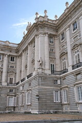 The Royal Palace of Madrid (Palacio Real de Madrid), the official residence of the Spanish Royal Family in Madrid, Spain.