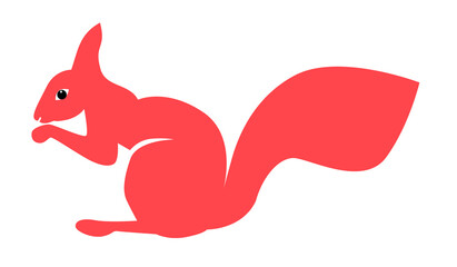 Logo forest animal red squirrel