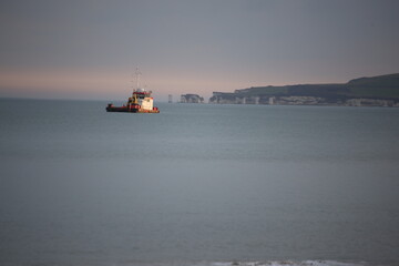 Industrial ship in Poole harbour