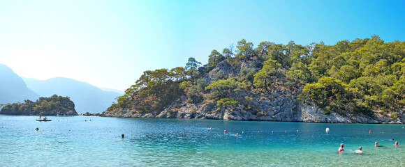 Scenic view of Dead Sea in Fethiye, Muğla province of Turkey