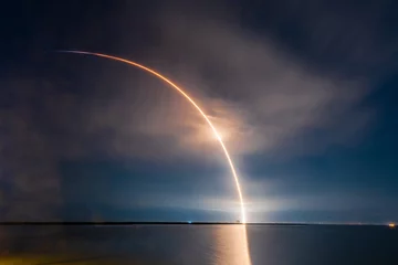 Tuinposter SpaceX Falcon 9 Starlink L22 op 24 maart 2021 om 04:28 © Brandon
