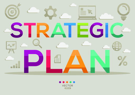 Creative (strategic plan) Banner Word with Icon ,Vector illustration.
