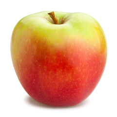 red green apple path isolated on white