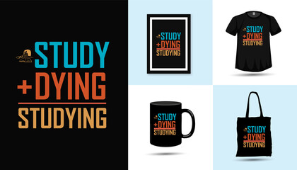 Studying tshirt and merch vector graphic