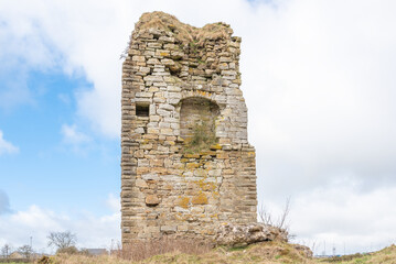 The Ancient Barony and Castle of Corsehill near Stewarton East Ayrshire Scotland. The old ruins are steeped with local history of the area.