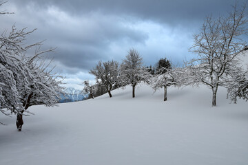 Belle ambiance hivernale au-dessus du Baure