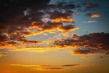 Naklejka na ściany i meble sunset in the sky, pantanal, brazil