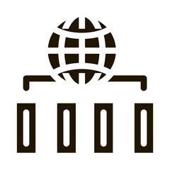world distribution icon Vector Glyph Illustration