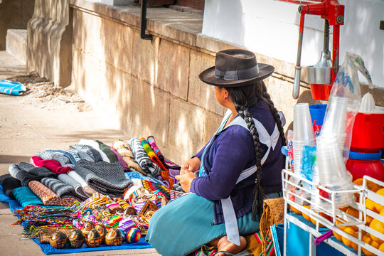 clothes for sale at market, sucre, bolivia