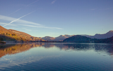 lake and mountains