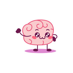 Isolated happy brain cartoon - Vector illustration design
