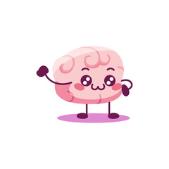 Isolated happy brain cartoon - Vector illustration design