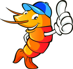 Shrimp Cartoon Character