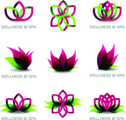 set of logos business