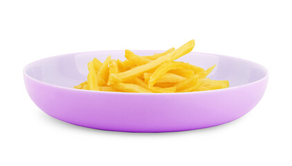 French fries isolated on white background.