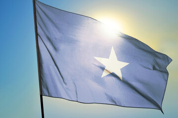 Somalia flag waving on the wind