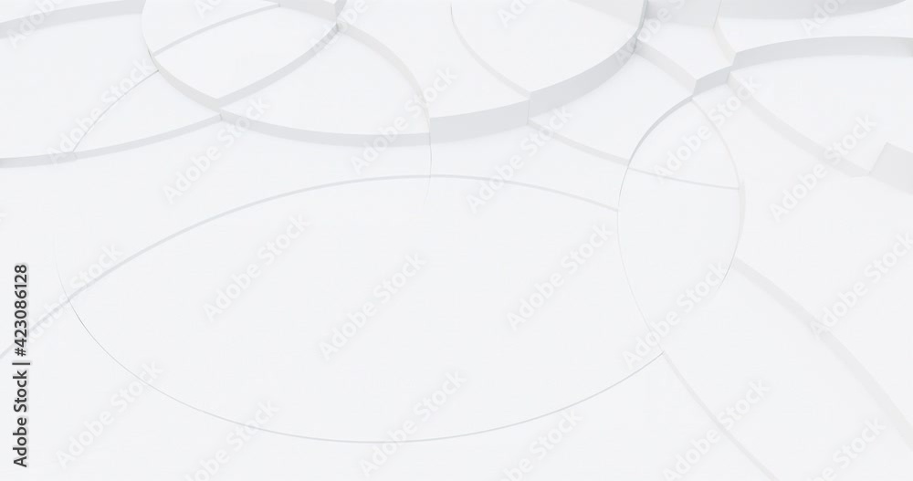 Poster abstract white motion background from random moving curved shapes. circular design with bright light