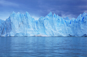 Edge of Perito Moreno glacier. Los Glaciares National park.