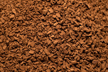 Coffee. Instant coffee close-up. Coffee granules