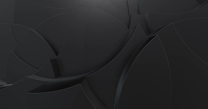 corporate business background. Neutral dark grey background with metallic circular design. perfect for screen, text overlay, or subtle element for corporate presentations. 4K loop, 3D rendering