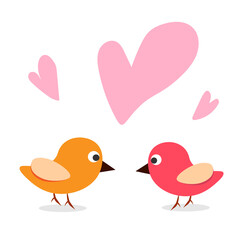 birds in love cartoon couple
