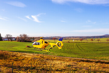 Rettungshubschrauber gelandet 