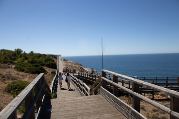 Obraz premium wooden bridge over the sea