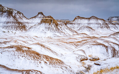 snowy mountain landscape of Badlands NP © James