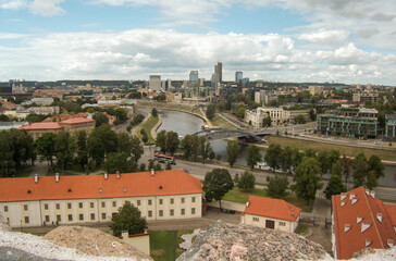 View of Vilnius from the castle hill.