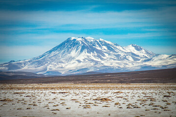 volcano in bolivia, altiplano, uyuni